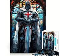 Puzzle da 1000 pezzi "Veglia dei Cavalieri Templari" per adulti, gioco di puzzle rilassante e divertente, taglio di alta qualità, regalo di compleanno 38x52cm