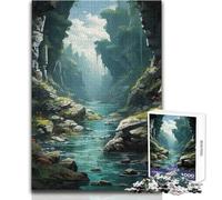 Puzzle da 1000 pezzi Verdant Gorge Serenity per adulti, gioco interattivo di abilità cognitive, idea regalo unica e memorabile, dimensioni 50x75cm