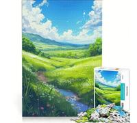 Puzzle da 1000 pezzi "Verdant Valley Breeze" gioco rompicapo sfida impegnativa ideale come regalo per tutta la famiglia 38x52cm