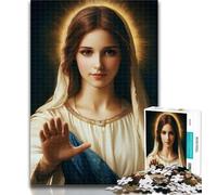 Puzzle da 1000 pezzi Vergine Maria Puzzle da 1000 pezzi per adolescenti e adulti, con poster abbinato e foglio di quiz per età dai 14 anni in su 26x38cm