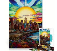 Puzzle da 1000 pezzi "Vetrata di Seattle" per ragazzi, stimolante per la mente, ideale per il tempo libero, con bordi precisi e un regalo pensato con cura 38x52cm