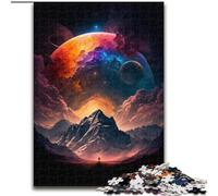 Puzzle da 1000 pezzi "Vetta di montagna mistica", idea regalo per le feste, opera d'arte umoristica e dettagliata (dimensioni 26x38cm).