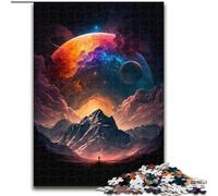 Puzzle da 1000 pezzi "Vetta di montagna mistica" in legno livello principiante ideale come regalo di compleanno e per le feste 50x75cm coinvolgente attività di gioco per la famiglia.