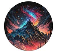 Puzzle da 1000 pezzi "Vetta di montagna mistica", puzzle rotondo da 1000 pezzi per adulti, gioco rompicapo per adolescenti, regalo perfetto per le vacanze, 67,5x67,5 cm.