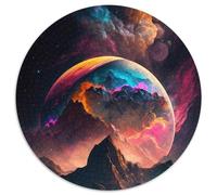 Puzzle da 1000 pezzi "Vetta di montagna mistica" Puzzle rotondo da 1000 pezzi per adulti Perfetto per adolescenti e arredamento per la casa 67,5x67,5 cm