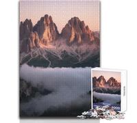 Puzzle da 1000 pezzi "Vette di montagna sopra le nuvole", giocattolo, gioco intellettuale, educativo, regalo per compleanni, dimensioni 38x52cm
