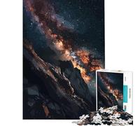 Puzzle da 1000 pezzi Via Lattea sopra le montagne difficile e stimolante migliora la memoria decorazione per la casa giocattolo per ragazzi dai 14 anni in su (38x52cm)