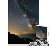 Puzzle da 1000 pezzi Via Lattea sulle Alpi giocattoli fai da te regali di Babbo Natale segreto gioco educativo con pezzi completamente interconnessi di forma casuale (dimensioni 38x26cm)