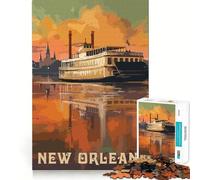 Puzzle da 1000 pezzi "Viaggio a New Orleans" - Taglio di alta qualità - Gioco di abilità e allenamento mentale - Pace e divertimento - Regalo di compleanno (50x75cm)