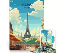 Puzzle da 1000 pezzi "Viaggio a Parigi" con bordi sottili, gioco di abilità e relax, regalo di Natale (50x75cm)