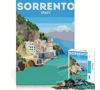 Puzzle da 1000 pezzi "Viaggio a Sorrento", pezzi ben definiti, gioco per lo sviluppo delle capacità cognitive, divertimento e tranquillità, decorazione natalizia (50x75cm)