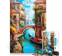Puzzle da 1000 pezzi Viaggio a Venezia, Italia - Decorazione con ritagli precisi - Gioco di logica momenti di relax e attività di compleanno (50x75cm)