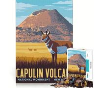 Puzzle da 1000 pezzi "Viaggio al vulcano Capulin" - Taglio di alta qualità - Gioco di abilità e allenamento mentale - Divertimento e pace - Regalo di compleanno (50x75cm)