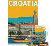 Puzzle da 1000 pezzi "Viaggio in Croazia" con pezzi ben definiti gioco cognitivo per lo sviluppo delle capacità cognitive ideale per momenti di relax e divertimento perfetto per l'esposizione