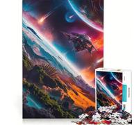 Puzzle da 1000 pezzi "Viaggio nella frontiera aliena", gioco interattivo, attività divertenti da fare in casa, ideale come decorazione da scrivania 38x52cm