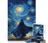 Puzzle da 1000 pezzi "Viandante nella notte stellata" per ragazzi, ideale per il recupero della memoria, il relax e il divertimento, con dettagli nitidi e perfetti come regalo stagionale 38x26cm