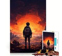 Puzzle da 1000 pezzi "Viandante post-apocalittico" per adulti e ragazzi ideale per stimolare la memoria favorire la calma e favorire la fuga dalla realtà con taglio liscio e un regalo speciale