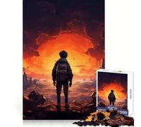 Puzzle da 1000 pezzi "Viandante post-apocalittico" per adulti, ideale per rafforzare la memoria, creare un'atmosfera piacevole e creare un regalo raffinato (38x52cm)