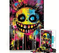 Puzzle da 1000 pezzi "Vibrant Smiles Crazy Vibes" per adulti,divertente da assemblare,solido e sicuro,ideale per il divertimento in famiglia e per le serate in famiglia (38x26cm)