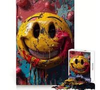 Puzzle da 1000 pezzi "Vibrant Smiles Crazy Vibes" per adulti, esercizio cognitivo, divertimento libero, bordi lisci, regalo memorabile (38x26cm)
