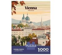 Puzzle Da 1000 Pezzi - Vienna Austria Cityscape Travel Puzzle Per Adolescenti Gioco Rompicapo Antistress Offerta Regalo Per Tutta La Famiglia 38x26cm/1000pcs