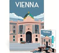 Puzzle da 1000 pezzi Vienna Austria con bordi ben definiti, decorazione, risoluzione di problemi, divertimento, facile, regalo di Natale (50x75cm)