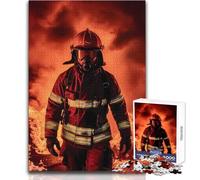 Puzzle da 1000 pezzi "Vigile del fuoco in fiamme" per adulti e adolescenti, gioco creativo di risoluzione dei problemi, idea regalo memorabile e sentita, dimensioni 38x52cm