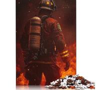 Puzzle da 1000 pezzi "Vigile del fuoco in fiamme" per adulti, puzzle di carta, regali di Halloween, puzzle, gioco educativo, sfida, giocattolo, 1000 pezzi (75x50 cm)