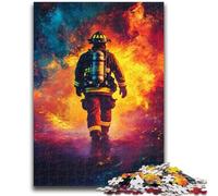 Puzzle da 1000 pezzi "Vigile del fuoco" per adolescenti e adulti, stimolante gioco di ruolo Ogni pezzo è unico Gioco stimolante e divertente per tutta la famiglia (38x26cm)