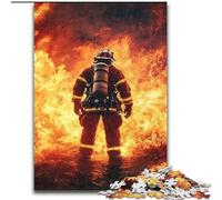 Puzzle da 1000 pezzi "Vigile del fuoco" per adulti e adolescenti, giocattoli per l'intrattenimento della famiglia, ideale come regalo per tutta la famiglia (26x38cm)