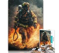 Puzzle da 1000 pezzi "Vigile del fuoco" per adulti e adolescenti, giochi educativi, decorazioni per la casa, ideale come regalo per tutta la famiglia, 50x75cm