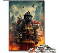 Puzzle da 1000 pezzi "Vigile del fuoco" per adulti, perfetto regalo di Natale e Capodanno, regalo per le feste (dimensioni 26x38cm)