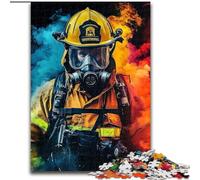 Puzzle da 1000 pezzi Vigile del fuoco, puzzle interattivo per adulti, gioco per famiglie, adatto dai 14 anni in su, 26x38cm