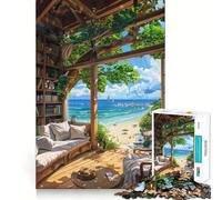 Puzzle da 1000 pezzi "Villa sul mare" per adolescenti, rompicapo, gioco rilassante, taglio premium, regalo di Natale (38x26cm)