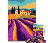 Puzzle da 1000 pezzi "Villa tra i campi di lavanda toscani" per adulti, ideale per allenare la concentrazione, per un divertimento tranquillo e per incastri precisi Regalo perfetto (50x75cm)