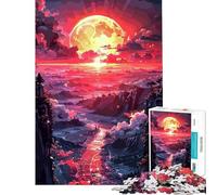 Puzzle da 1000 pezzi "Villaggio al tramonto" - Gioco antistress decorazione per la casa regalo per amici e familiari (38x26cm)