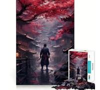 Puzzle da 1000 pezzi "Villaggio dei Samurai Sakura" per adolescenti ideale per stimolare la memoria e creare un'atmosfera serena con taglio di alta qualità perfetto come regalo di compleanno (38x52cm)