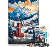 Puzzle da 1000 pezzi "Villaggio di montagna della Sierra Nevada, Spagna" per ragazzi, gioco di logica fine, passatempo rilassante, bordo netto, pezzo da collezione 38x26cm