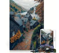 Puzzle da 1000 pezzi "Villaggio di pietra in autunno" per ragazzi, gioco di logica e rilassante, con bordi di alta qualità, da collezione 38x26cm