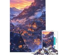 Puzzle da 1000 pezzi "Villaggio giapponese all'alba" - Gioco rilassante giocattolo avvincente per coltivare la pazienza ideale come regalo e giocattolo adatto alle coppie (Dimensioni 38x52cm)