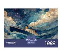 Puzzle Da 1000 Pezzi Vintage Ship, Puzzle Per Adulti, Un Puzzle Impegnativo, Per Tutta La Famiglia, Regali Per Donne, Regali Per Uomini, Tema Titanic, 70x50cm/1000pcs | Intrattenimento Creativo