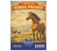 Puzzle Da 1000 Pezzi Visit A Horse Prairie Vintage Puzzle Per Adulti Gioco Rompicapo Vacanza A Casa Ammazzare Il Tempo Offerta Come Regalo Per Tutta La Famiglia 70x50cm/1000pcs
