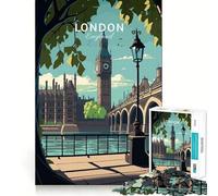 Puzzle da 1000 pezzi "Visita a Londra" - Incastro perfetto - Gioco che stimola la mente - Gioco per il riposo - Decorazione natalizia da parete (50x75cm)