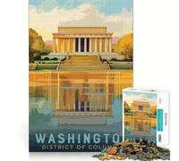 Puzzle da 1000 pezzi "Visita a Washington" - Decorazione con ritagli precisi - Gioco per allenare la mente - Regalo - Gioco rilassante - Attività per compleanno (50x75cm)