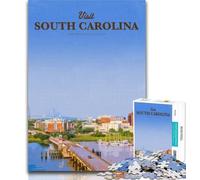 Puzzle da 1000 pezzi Visita la Carolina del Sud Puzzle per adulti da 1000 pezzi, impegnativo e difficile con pezzi completamente interconnessi di forma casuale 26x38cm