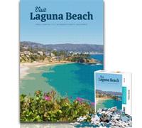 Puzzle da 1000 pezzi Visita Laguna Beach Puzzle da 1000 pezzi per adulti e adolescenti, per gioco educativo Sfida Giocattolo Collezione di artisti, Belle arti 26x38cm