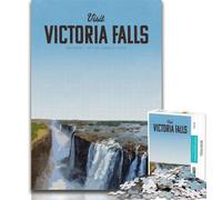 Puzzle da 1000 pezzi Visita le Cascate Vittoria Puzzle da 1000 pezzi per adulti Regali, giocattoli educativi per l'apprendimento Arredamento e regali unici per la casa 75x50cm
