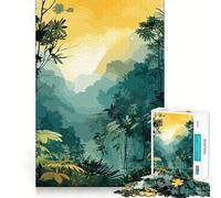 Puzzle da 1000 pezzi "Vista dalla foresta pluviale" per ragazzi,gioco di concentrazione mentale,bordi lisci e tagliati con precisione,ideale come regalo di Natale (38x52cm)