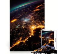 Puzzle da 1000 pezzi "Vista dallo spazio alla Terra" per adulti e ragazzi, gioco di logica, per il tempo libero, con bordi precisi, decorazione da parete 38x52cm