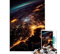 Puzzle da 1000 pezzi Vista dello spazio La Terra per adulti gioco rilassante un'opera d'arte compleanno e Natale (dimensioni 38x52cm)